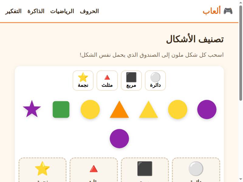 تصنيف الأشكال